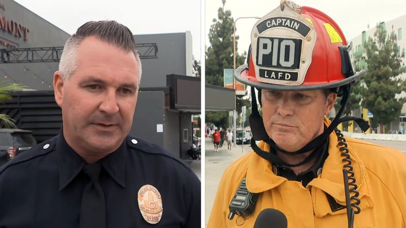 Los Angeles First Responders React to Chaotic Scene Following Vehicle Strike