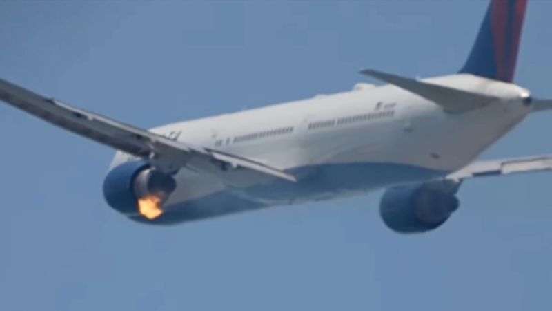 Delta Flight Makes Emergency Landing After Engine Fire Incident