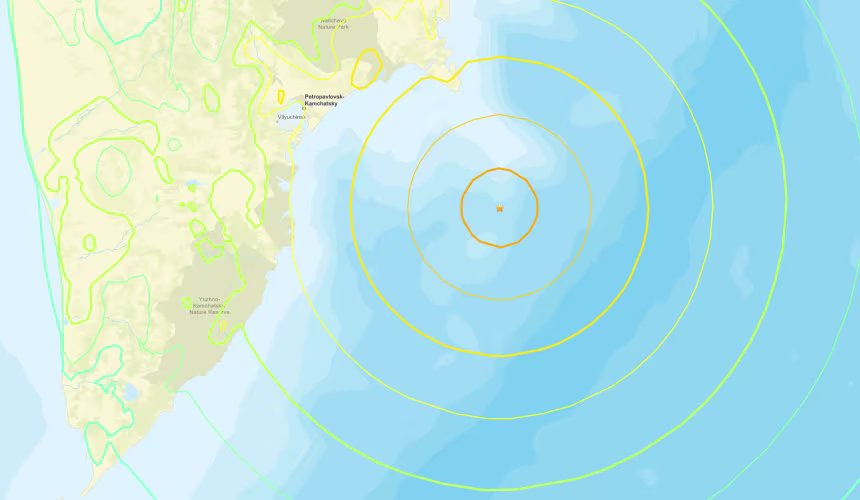 Magnitude 8.0 Earthquake Strikes East Coast of Russia, Tsunami Advisories Issued