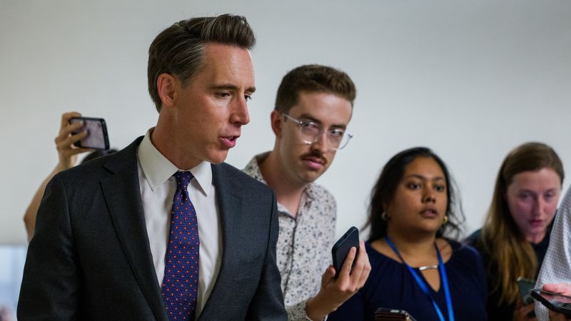 Senator Josh Hawley Addresses Conflict with President Trump Over Stock Trading Bill