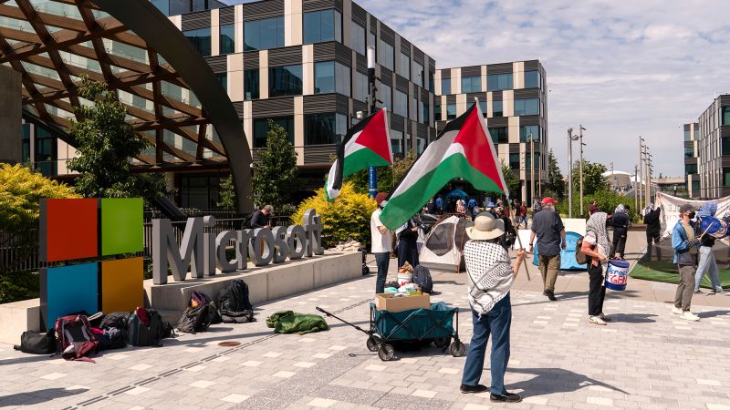 Microsoft Headquarters Protests Over Israeli Military Ties