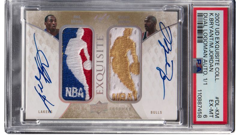 Historic Basketball Card Featuring Michael Jordan and Kobe Bryant Sets Record Price