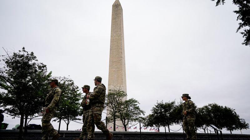 National Guard Troops in Washington, DC Begin Carrying Weapons for Security