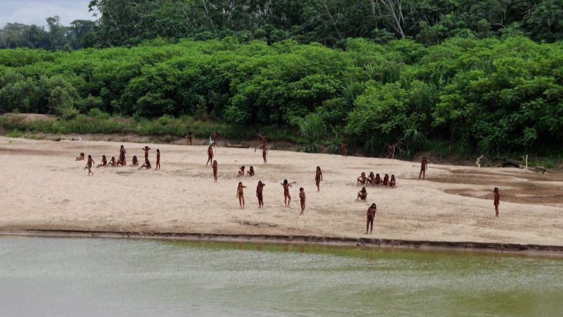 Isolated Amazon Tribe Sighted Near Logging Bridge Site in Peru's Rainforest