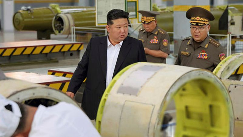 Kim Jong Un Conducts Inspection of Missile Production Line