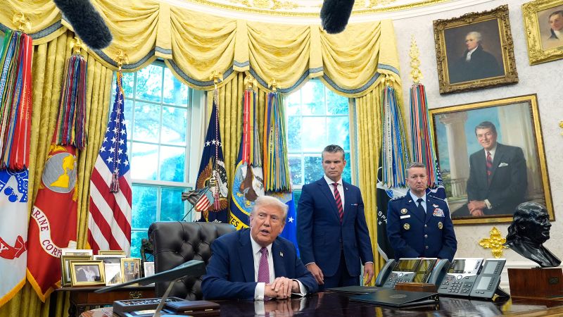 President Donald Trump's Reference to Department of Defense as 'Department of War'
