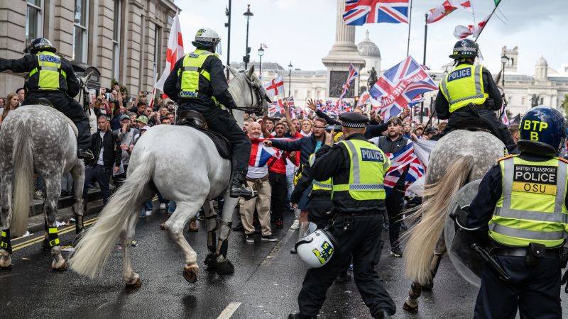 London Anti-Immigration Protests Escalate into Clashes with Police