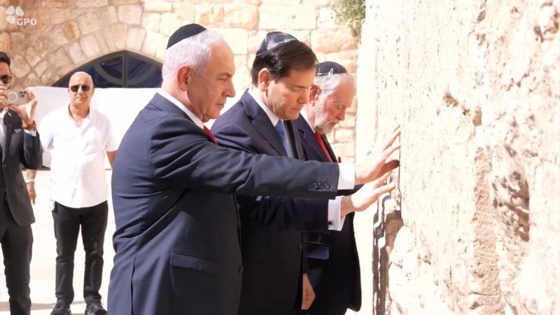 Senator Marco Rubio Visits Jerusalem's Western Wall
