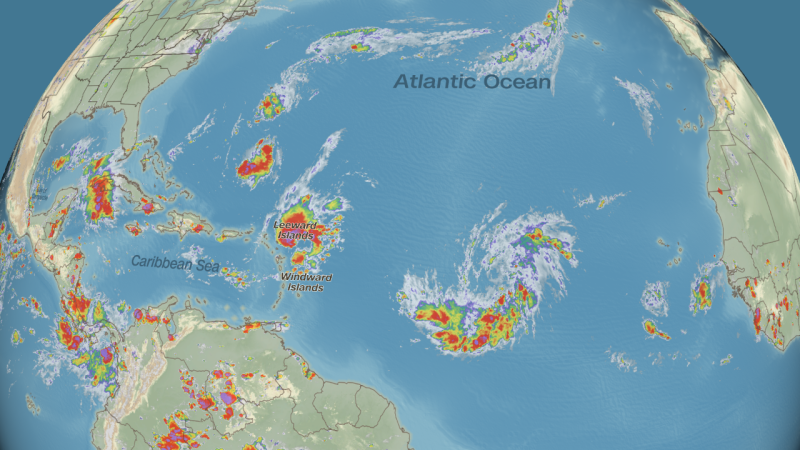 Tropical Depression in Atlantic Ocean Expected to Intensify into Tropical Storm Gabrielle