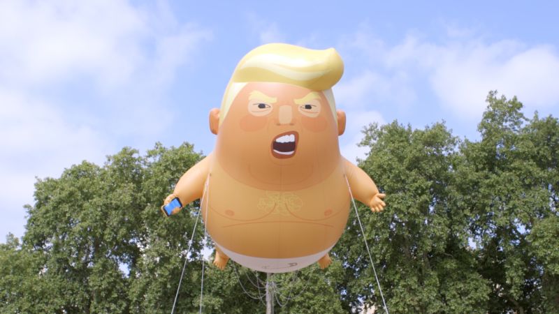 Trump Baby Blimp Flies Over London During President's Visit