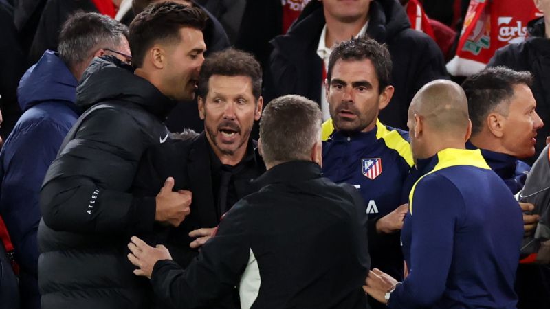 Diego Simeone Receives Red Card After Altercation with Liverpool Fans