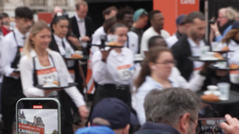 Parisian Café Tradition: The Waiters' Race